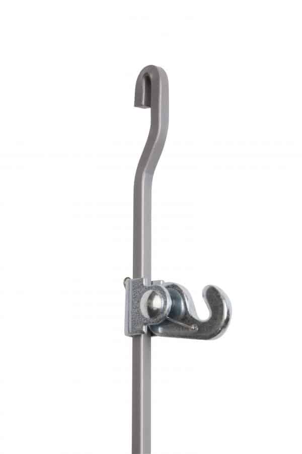 Silver 4x4 G Top Museumrod and Museum Hook - Suitable for use with J-rail Max Picture Hanging System