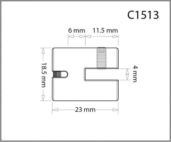 Single Side Grip for 1.5mm Cable Details - Holds up to 3mm Material