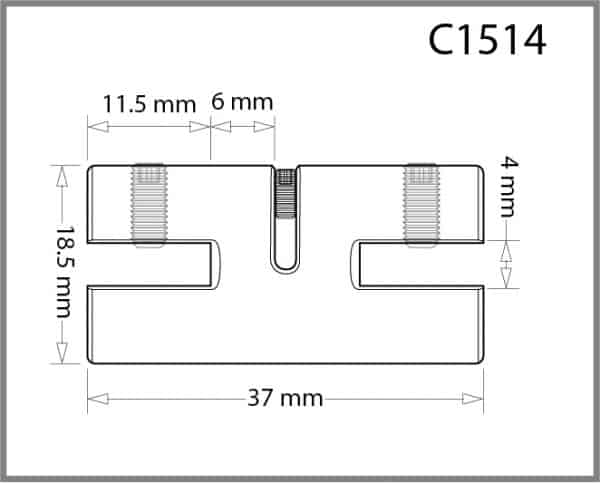 Twin Side Grip for 1.5mm Cable Details - Holds up to 3mm Material