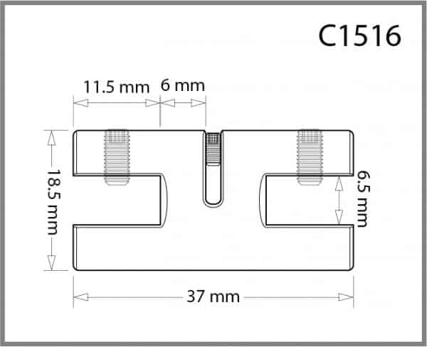 Twin Side Grip for 1.5mm Cable Details - Holds up to 6mm