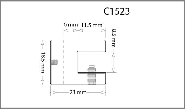 Single Shelf Grip for 1.5mm Cable Details - Holds up to 8mm Material