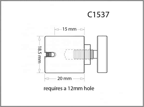 Single Pierced Panel Support for 1.5mm Cable Details - Holds 3-10mm Material