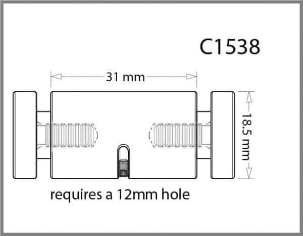 Twin Pierced Panel Support for 1.5mm Cable Details - Holds 3-10mm Material