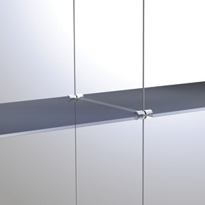 Rendering of Twin Shelf Support for 3mm Cable - Holds up to 6mm Material