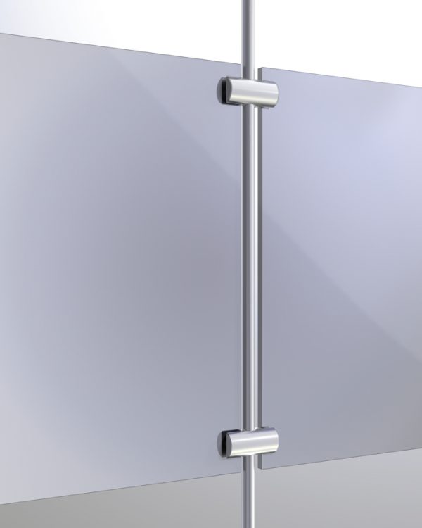 Rendering of Twin Side Grip for 10mm Rod - Holds up to 10mm Material