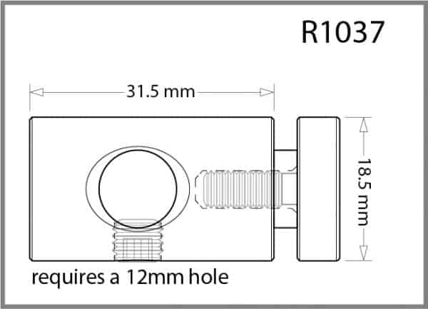 Single Pierced Panel Support for 10mm Rod Details