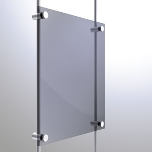 Rendering of Single Pierced Panel Support for 10mm Rod