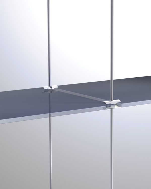 Rendering of Twin Shelf Grip for 6mm Rod - Holds up to 8mm Material