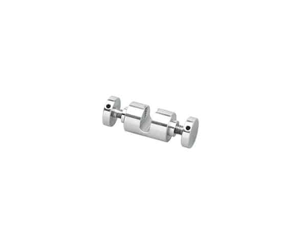 Twin Pierced Panel Support for 6mm Rod - Holds 3-10mm Material