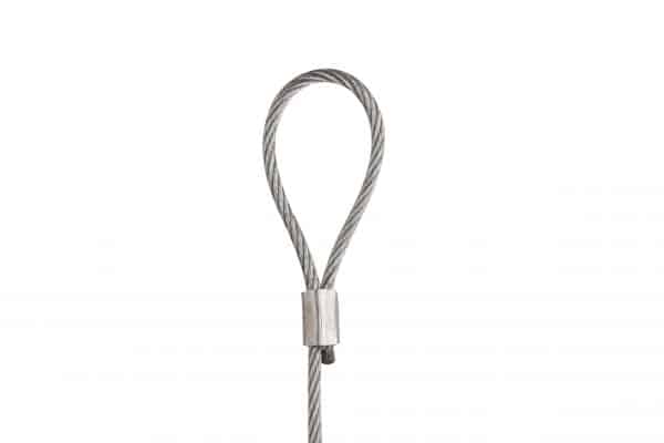 Steel Cable with Loop - Suitable for Use with J-rail, S-Hook, and Zipper Hook
