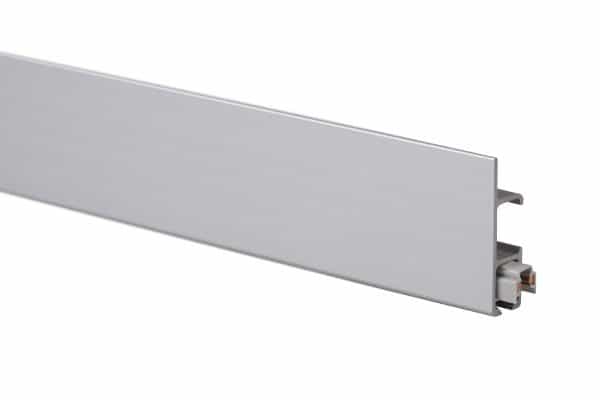 Multi-rail Max Silver - Lighted Wall Mounted Picture Hanging System Installed Against Ceiling Holds up to 30kg/m, 61/3'