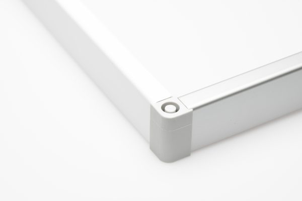 Silver Clip-rail Pro and Multi-rail Corner Connector - Shown with Clip-rail Pro White and Silver